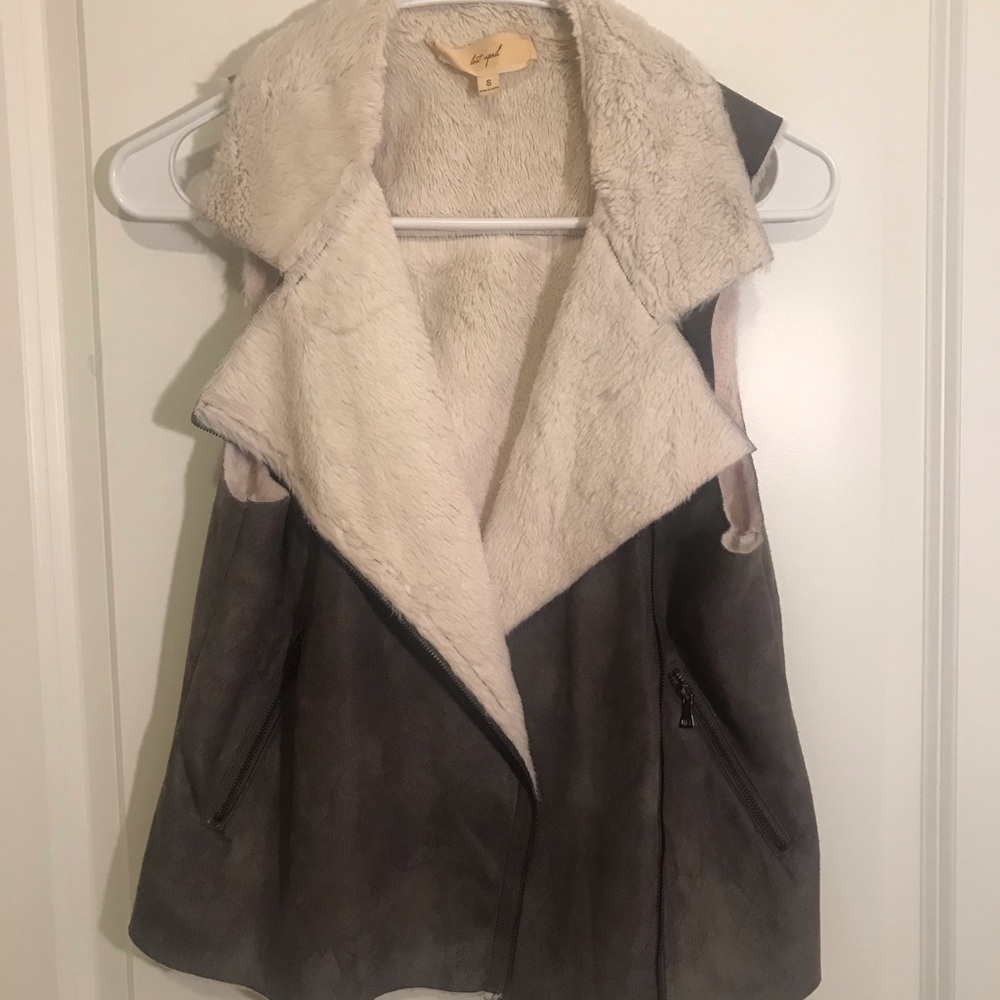 Brown Suede Fur Vest